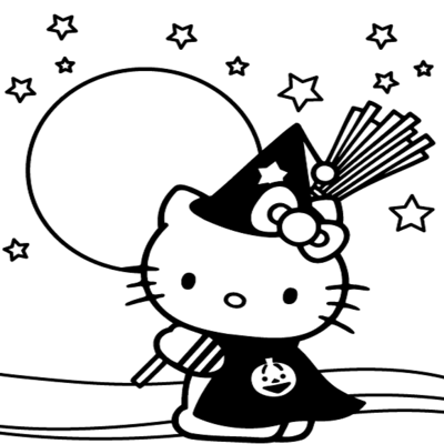 Disegni Da Colorare Di Natale Con Hello Kitty.Halloween Disegni Da Colorare Hello Kitty