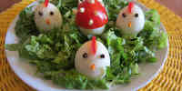 Uova pulcino e funghetto di Pasqua